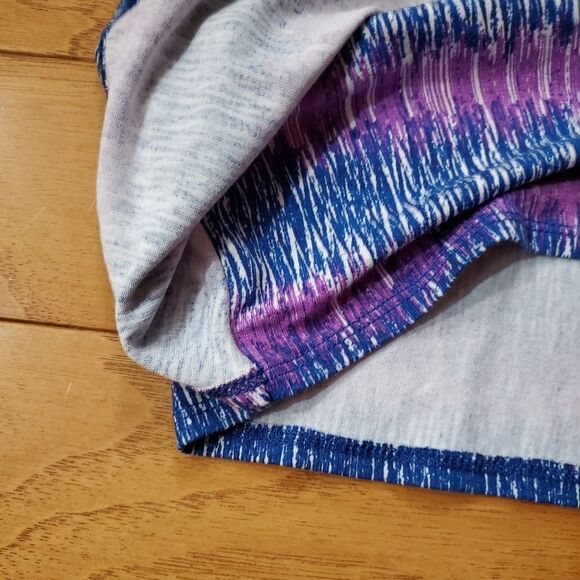 💚Mercer & Madison Purple & Blue Faux Wrap Around Dress XLarge - Picture 6 of 8